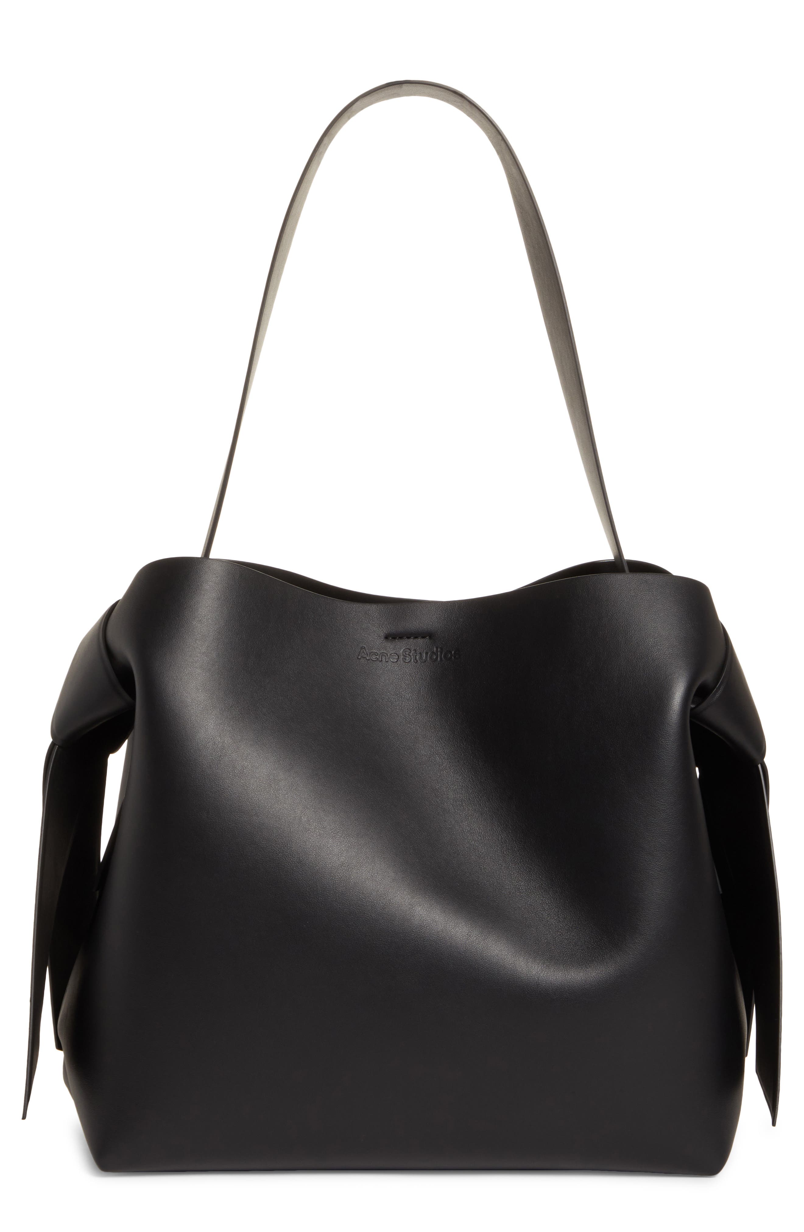 acne studios musubi knotted leather shoulder bolsa