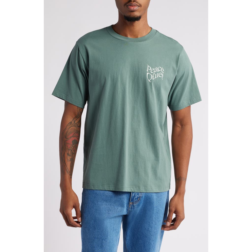 Museum of Peace & Quiet Warped Logo Graphic T-Shirt in Fern