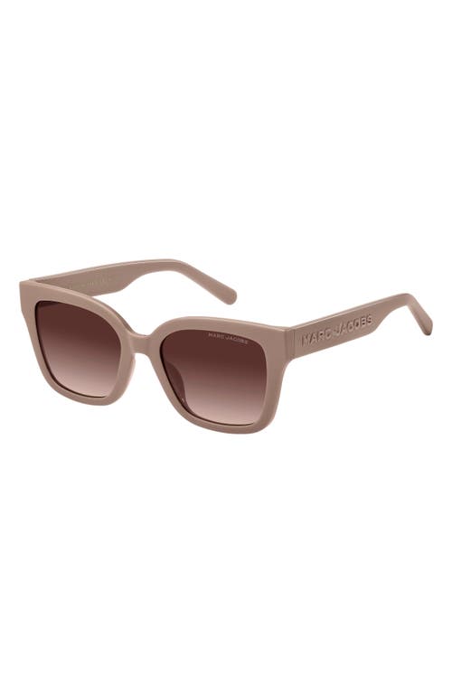 Shop Marc Jacobs 53mm Gradient Square Sunglasses In Beige/brown Gradient