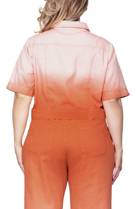 Shop Standards & Practices Dip Dye Crop Jacket In Coral