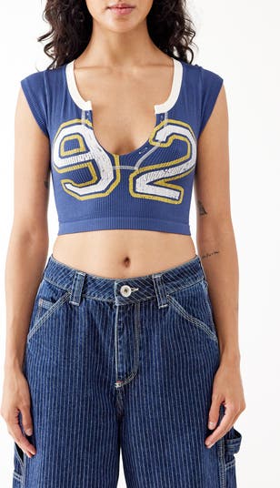 Going for Gold 92 Graphic Crop Top