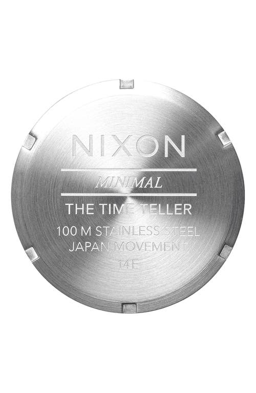 Shop Nixon The Time Teller Bracelet Watch, 37mm In Silver/mandarin