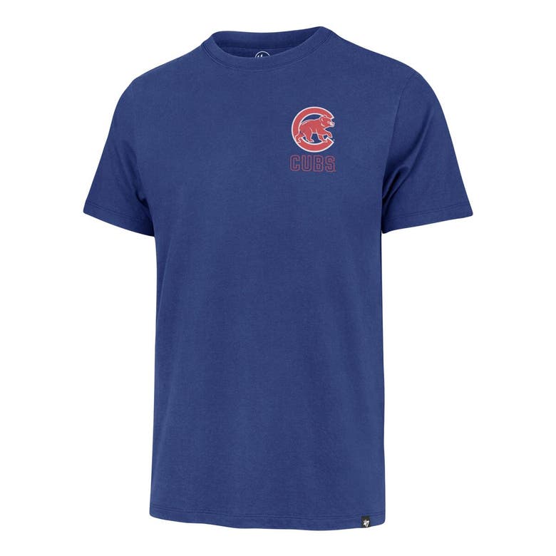 Shop 47 ' Royal Chicago Cubs Hang Back Franklin T-shirt