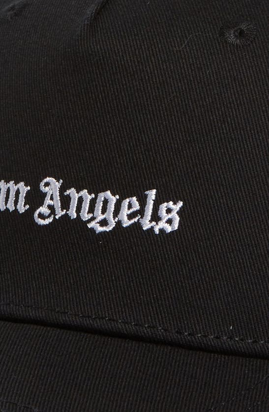 Shop Palm Angels Embroidered Classic Logo Baseball Cap In Black Off White
