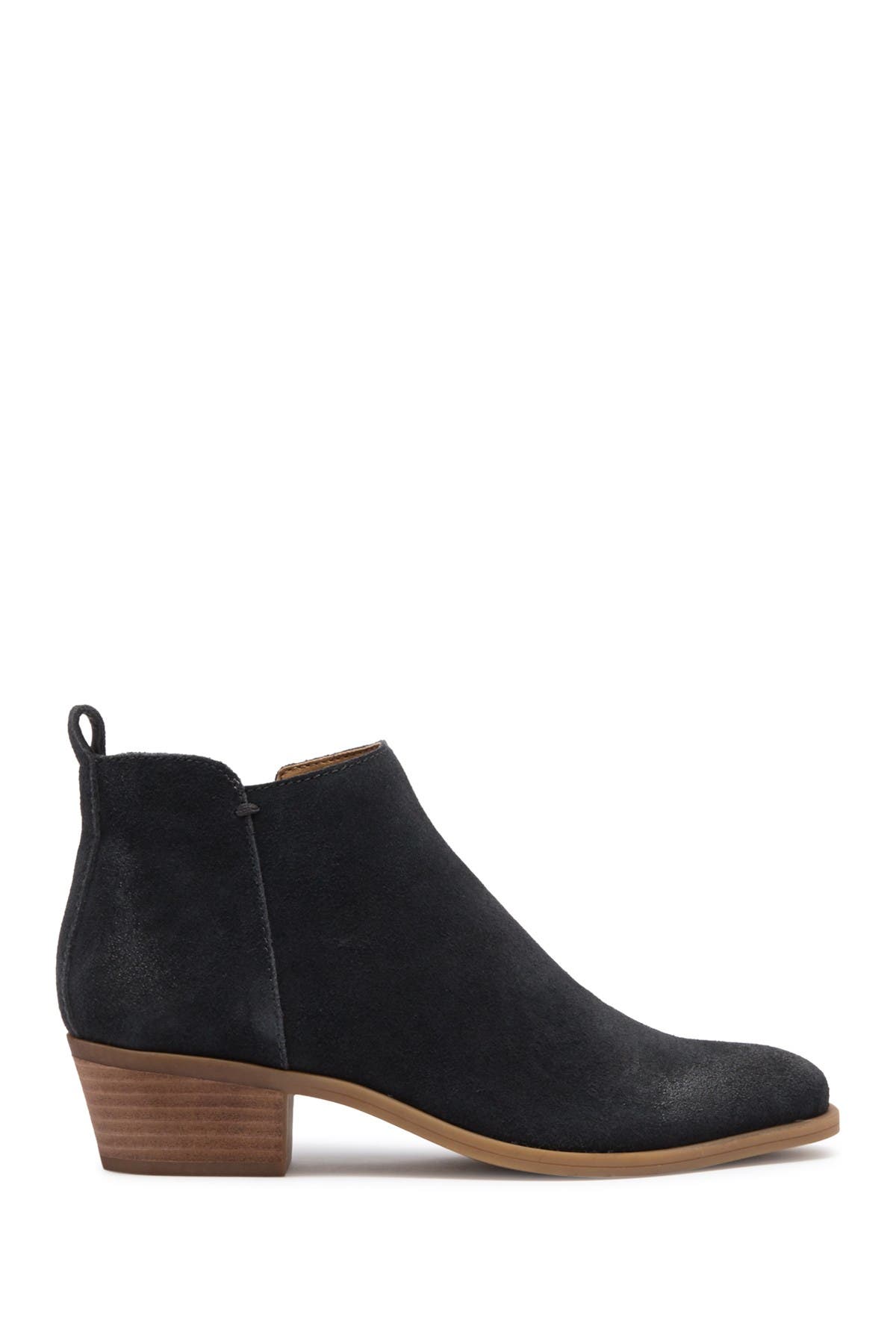 dolce vita stacked heel suede ankle booties