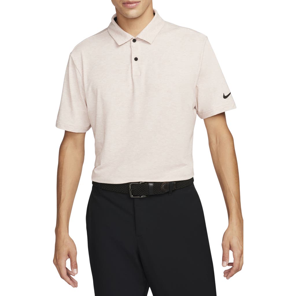 Shop Nike Dri-fit Tour Golf Polo In Pink Oxford/black
