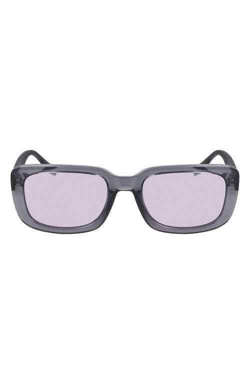 Fluidity 54mm Rectangular Sunglasses in Crystal Cyber Grey