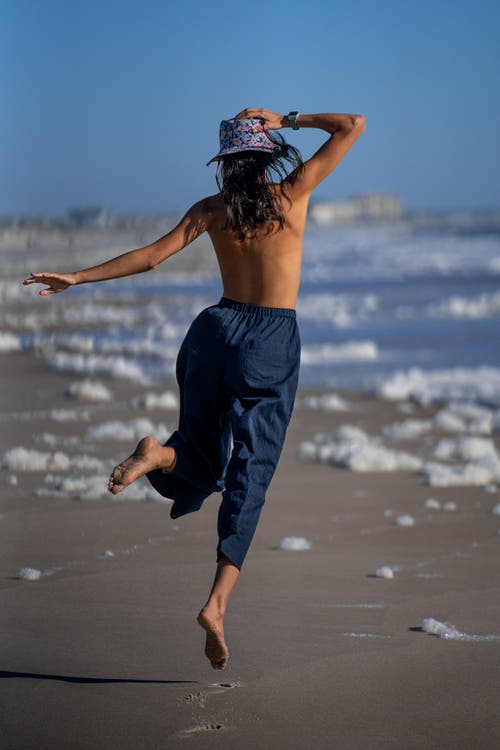 Ansea The Gauze Wide Leg Pant In Navy
