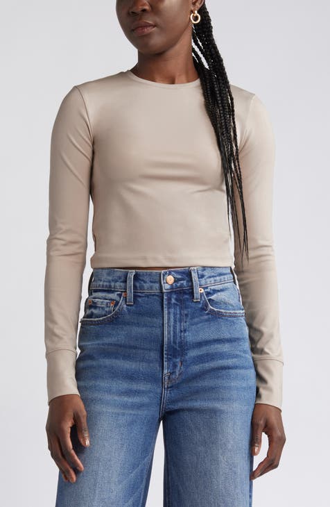 Long Sleeve Crop T-Shirt