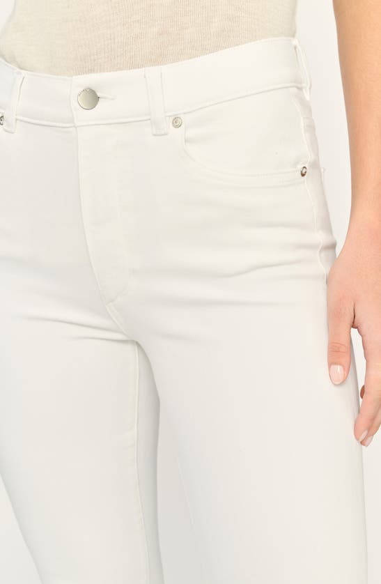 Shop Dl1961 Bridget Instasculpt Raw Hem Bootcut Jeans In White