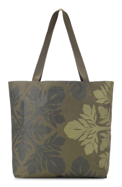 Shop Aloha Collection ‘awapuhi Reversible Splash Proof Tote In Mauka/olive