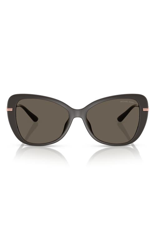 Michael Kors 56mm Butterfly Sunglasses In Brown