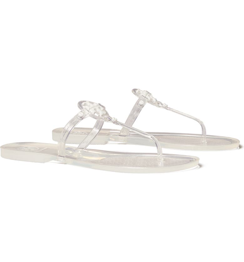 Top 84+ imagen clear jelly tory burch sandals