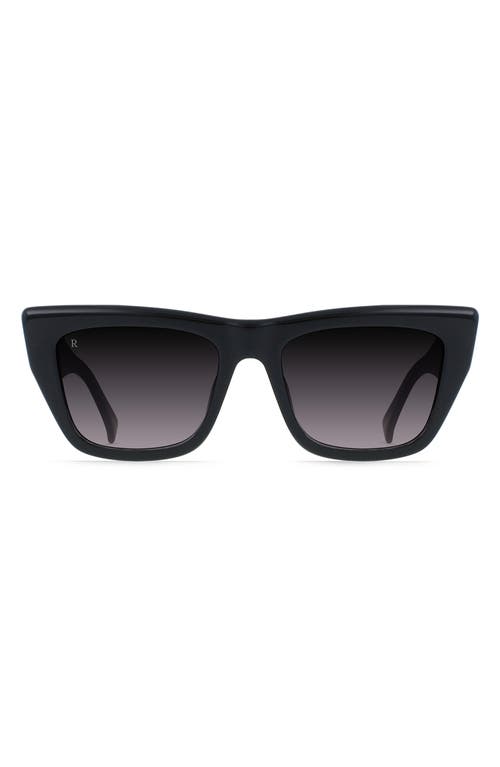 RAEN Marza 53mm Square Sunglasses in Crystal Black /Nimbus Mirror at Nordstrom