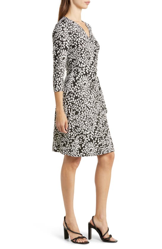 Shop Dvf New Julian Two Silk Jersey Wrap Dress In Love Stems Small Black