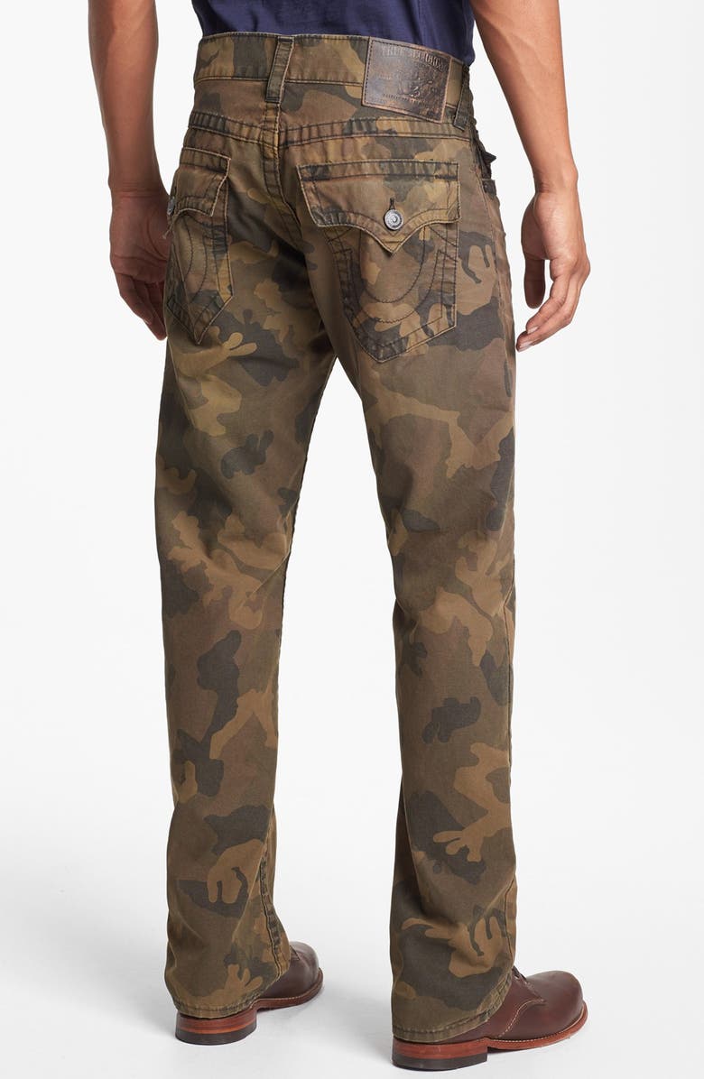 True Religion Brand Jeans 'Ricky' Straight Leg Jeans (Army Green Camo ...
