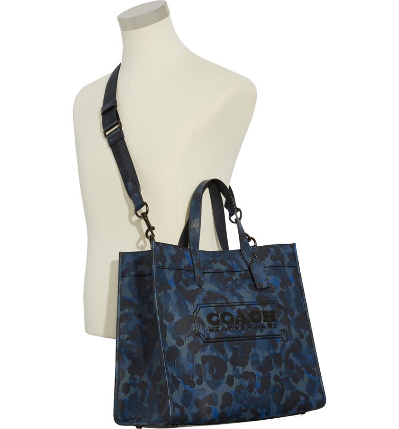 COACH Camo Print Leather Field Tote | Nordstrom