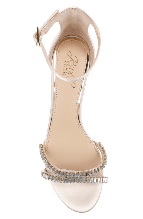 Jewel Badgley Mischka Women's Joanne Block Heel Evening Sandals In Champagne