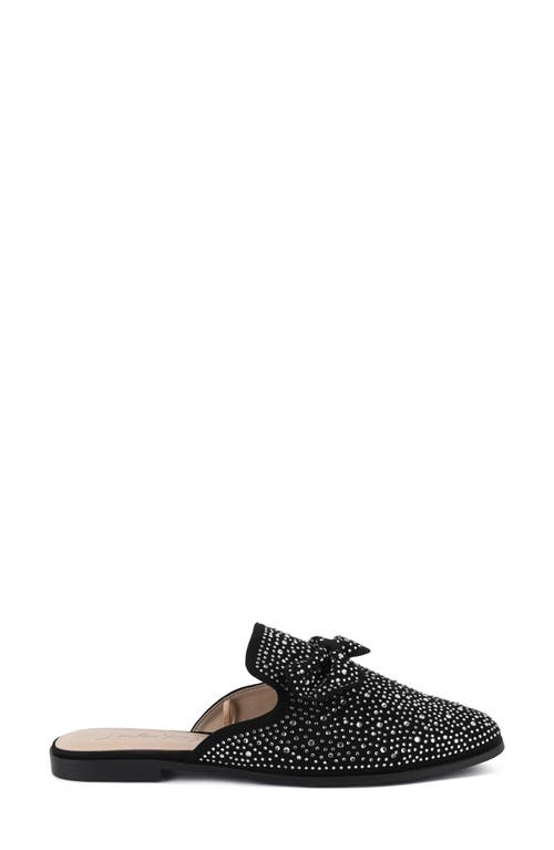 London Rag Whoopie Rhinestone Mule In Black