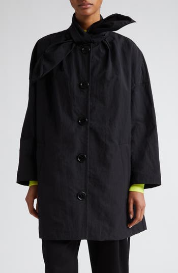 Meryll Rogge Bandana Collar Nylon Taffeta Trench Coat | Nordstrom