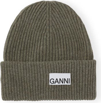 Structured Wool Blend Rib Beanie