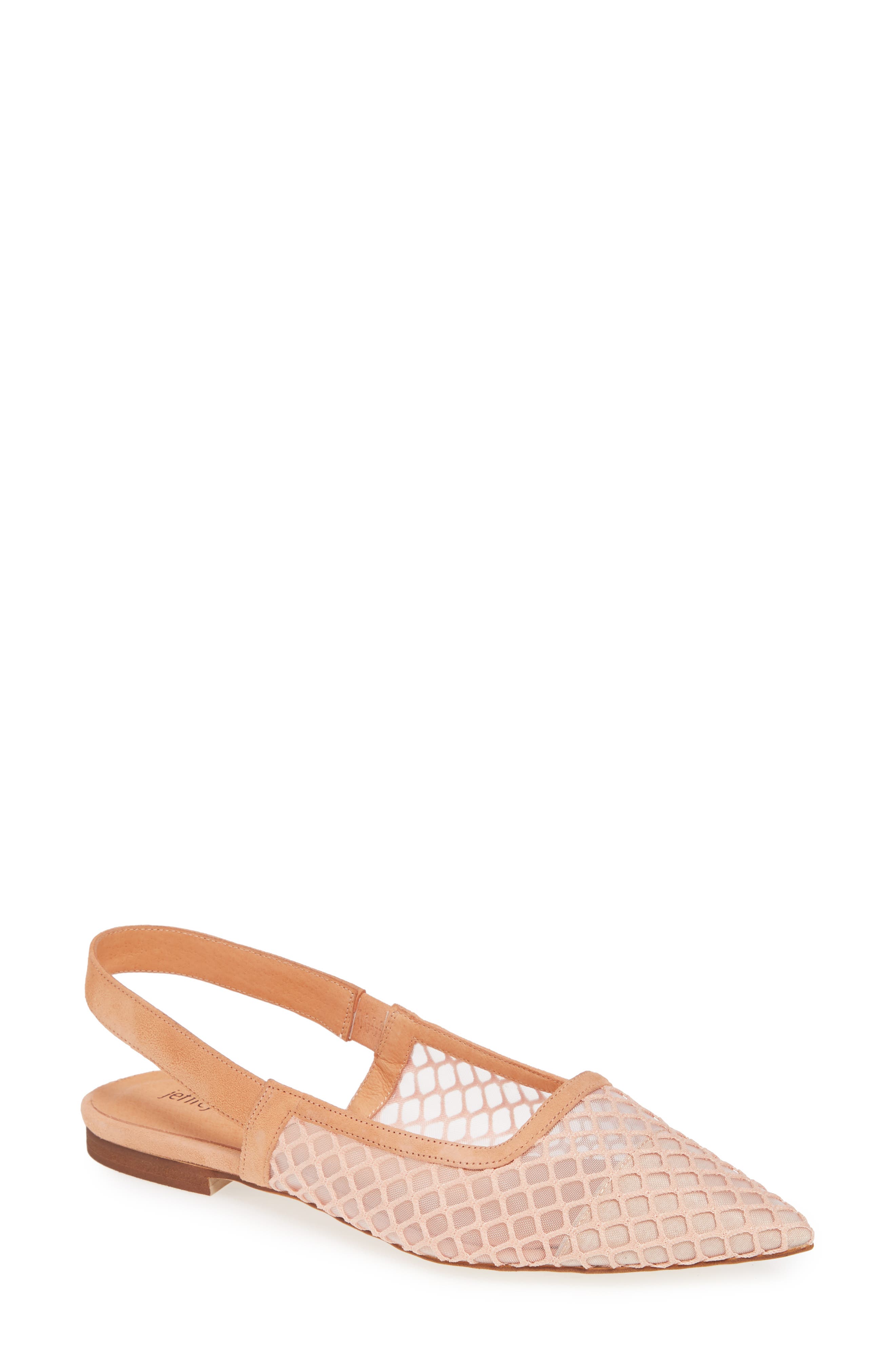 Jeffrey Campbell Emelia Mesh Slingback Flat, Pink