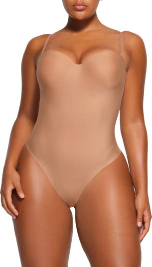 THUCHENYUC Skims Bodysuit For Women Shapewear Bodysuit Thong Tummy Control  Body Shaper Slimming Leotard Jumpsuit (Color : Brown, Size : S) :  : Fashion