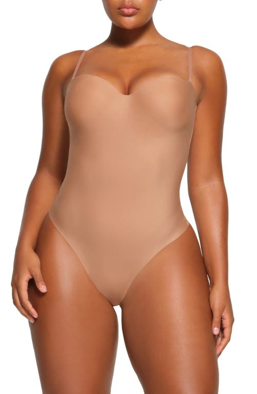 SKIMS Molded Underwire Thong Shaper Bodysuit in Sienna at Nordstrom, Size Xx-Small
