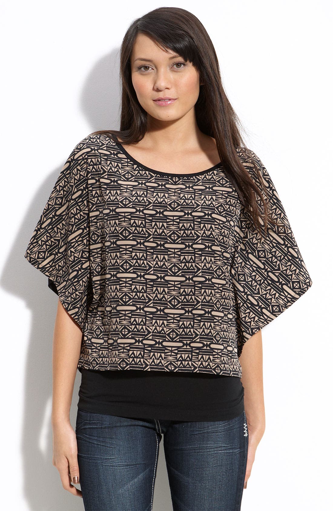 Knit & Woven Dolman Sleeve Top | Nordstrom