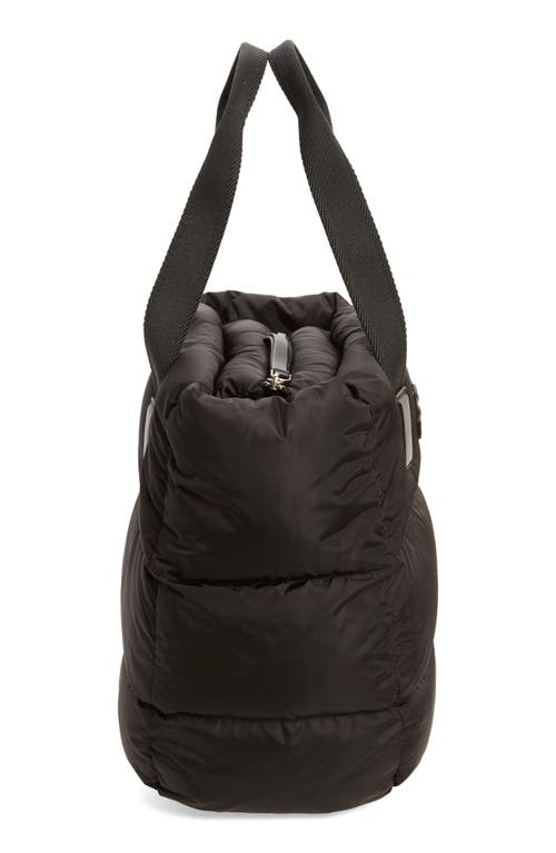 Shop Moncler Caradoc Puffer Tote In Black