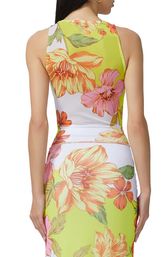 Shop Afrm Mirna Tie Front Sleeveless Top In Color Block Floral