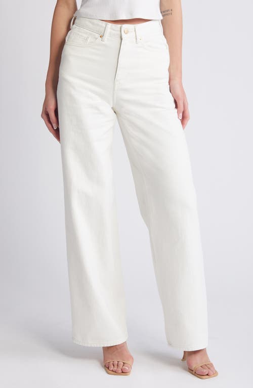 Kathy High Waist Wide Leg Jeans in Snow White