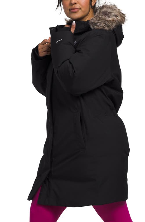 The North Face Arctic Waterproof 600-fill-power Down Parka With Faux Fur Trim In Tnf Black-npf