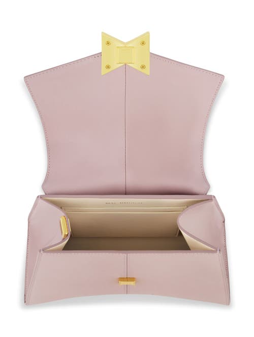 Mac Duggal Gold Plated Hardware Angular Leather Handbag In Wisteria