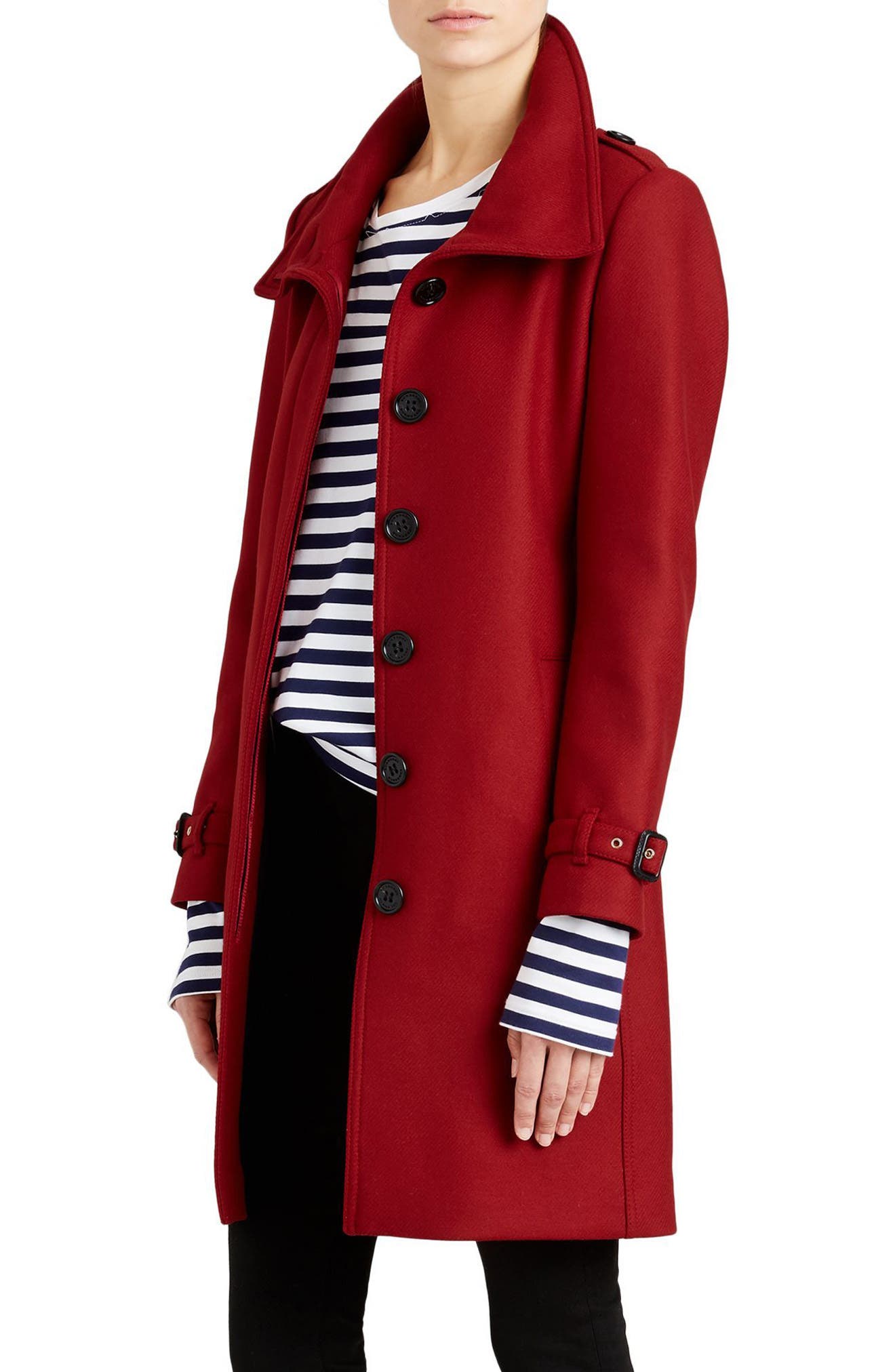 gibbsmoore funnel collar trench coat