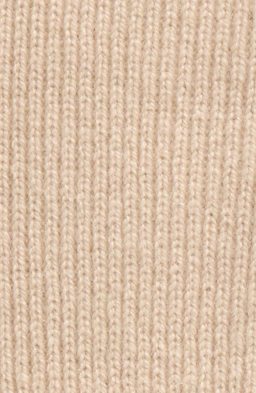 Johnstons Of Elgin Cashmere Rib Crew Socks In New Camel