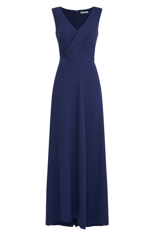 Shop Kay Unger Yara Gown In Dark Indigo