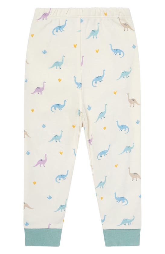 Shop Mori Dino Print Two-piece Fitted Pajamas