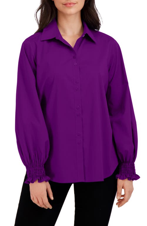 Foxcroft Olivia Ruffle Cuff Blouse at Nordstrom,