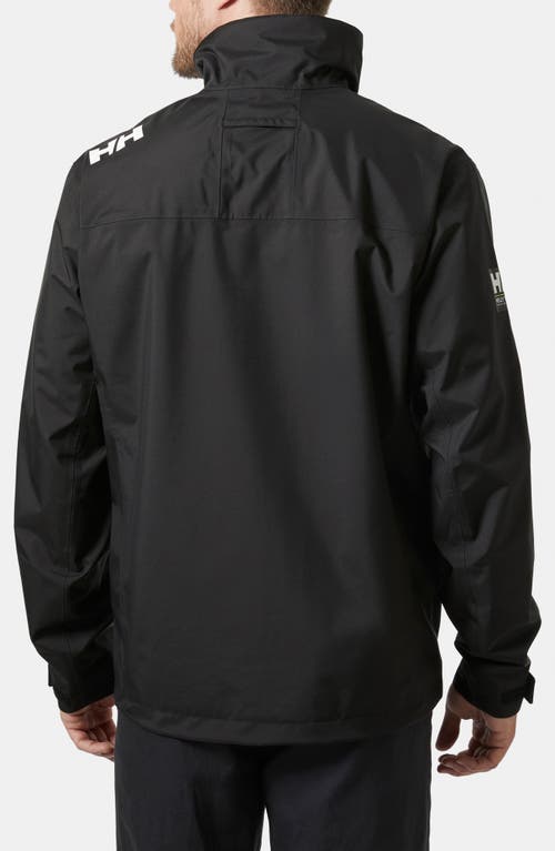 Shop Helly Hansen Waterproof Crew Jacket In Black