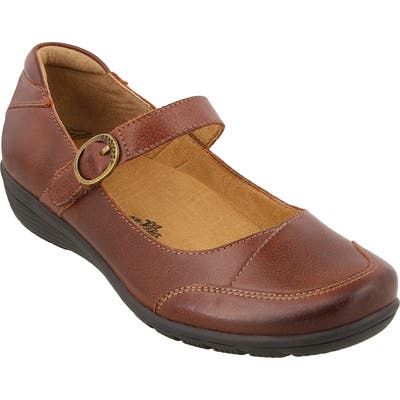 Taos Uncommon Mary Jane Flat- Brown