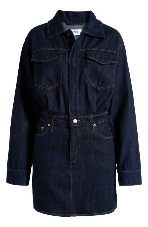 Shop Pistola Nina Long Sleeve Denim Shirtdress In Iggy