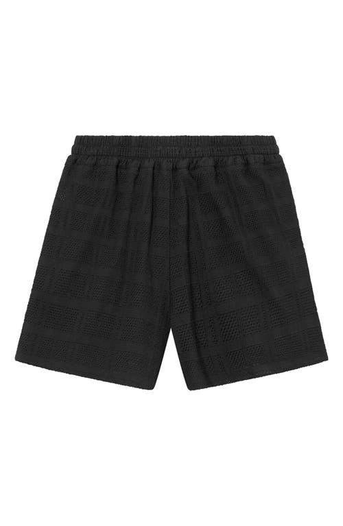 Shop Les Deux Charlie Check Shorts In Black