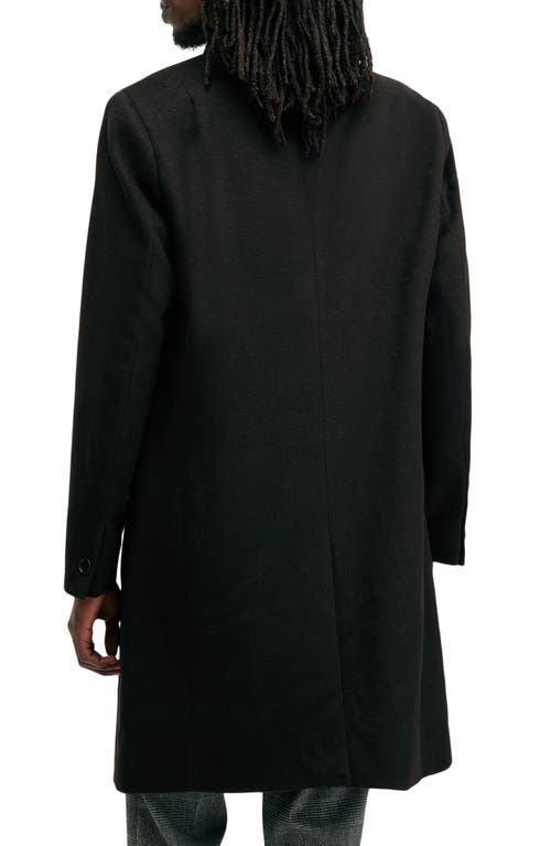 Shop Allsaints Hal Longline Coat In Black