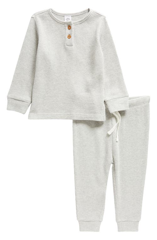 Nordstrom Waffle Knit Cotton Henley & Joggers Set at Nordstrom,