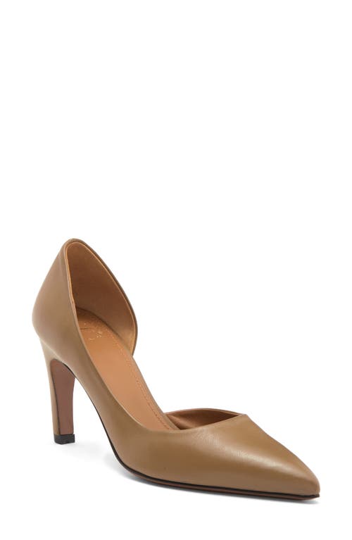 Shop Atp Atelier Lucito Half D'orsay Pointed Toe Pump In Hazelnut