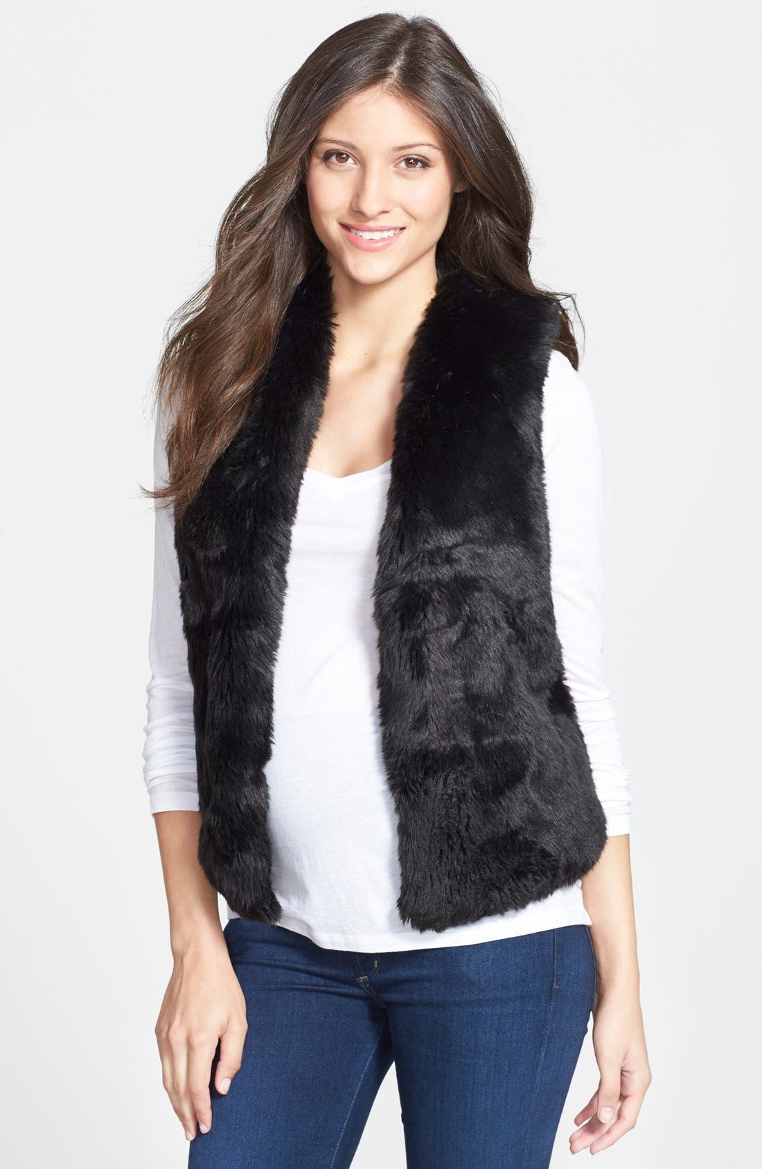 Tart Maternity 'Gwen' Faux Fur Maternity Vest Nordstrom