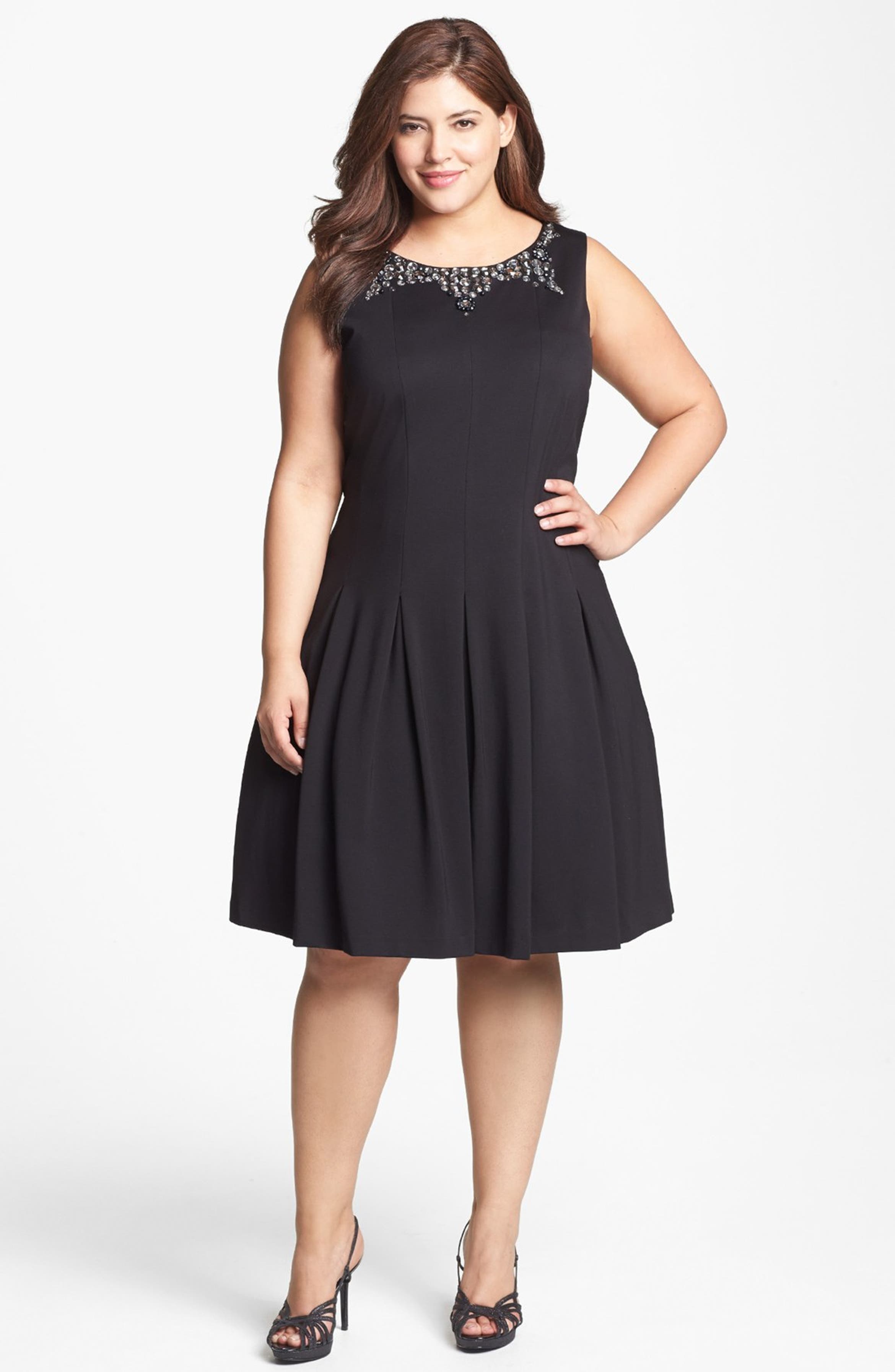 Adrianna Papell Embellished Double Knit Fit & Flare Dress | Nordstrom
