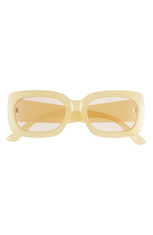 50mm Rectangular Sunglasses in Milky Yellow
