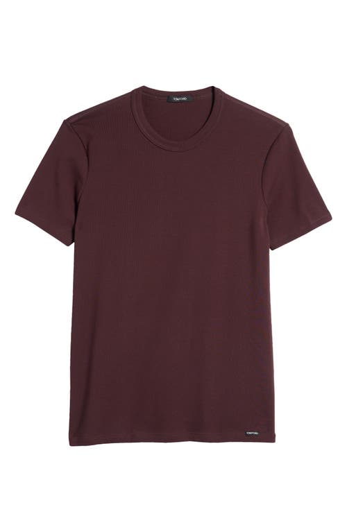 Tom Ford Cotton Jersey Crewneck T-shirt In Viola Medio Unito
